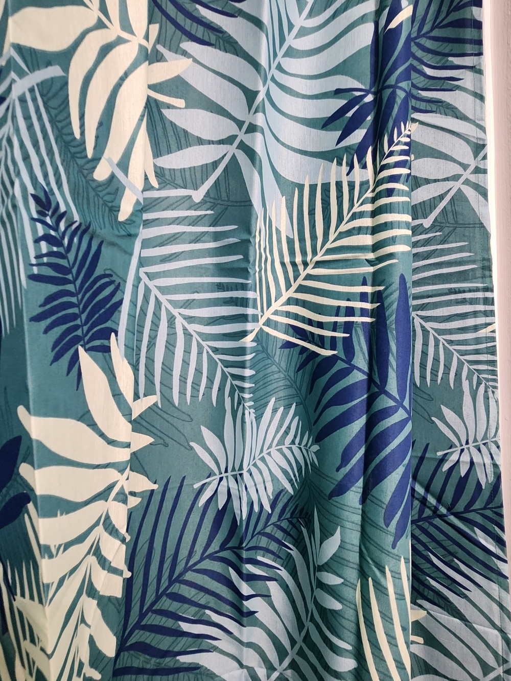 Tropical Palm Leaf Shower Curtain New 72x72 - Home Bath - Picture 4 of 11